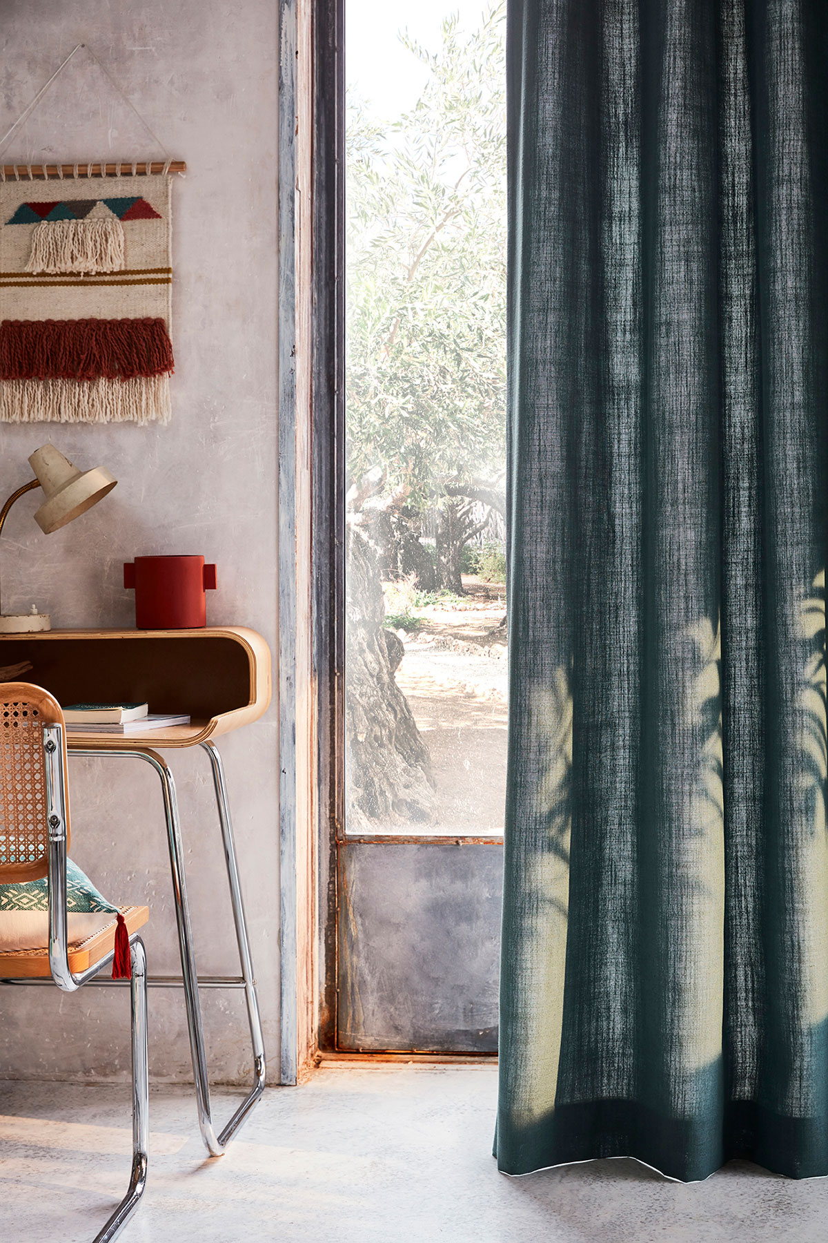 Rideaux Linon Emeraude Mexican Wave