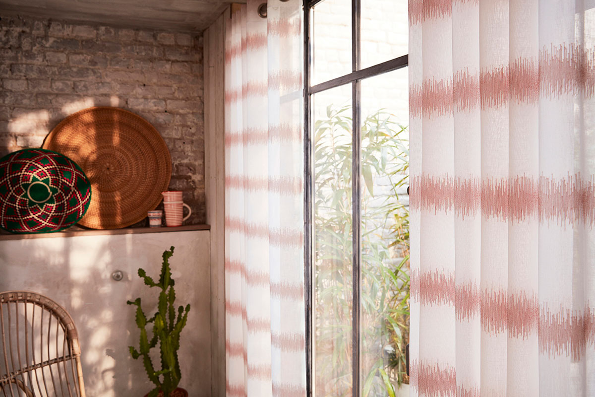 Voilage Santa Cruz Peach Mexican Wave