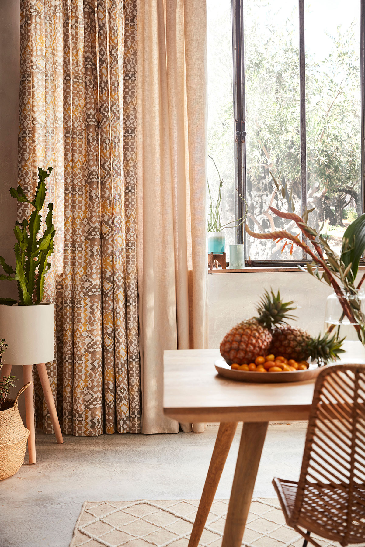 Rideaux Pablo Ocre Mexican Wave