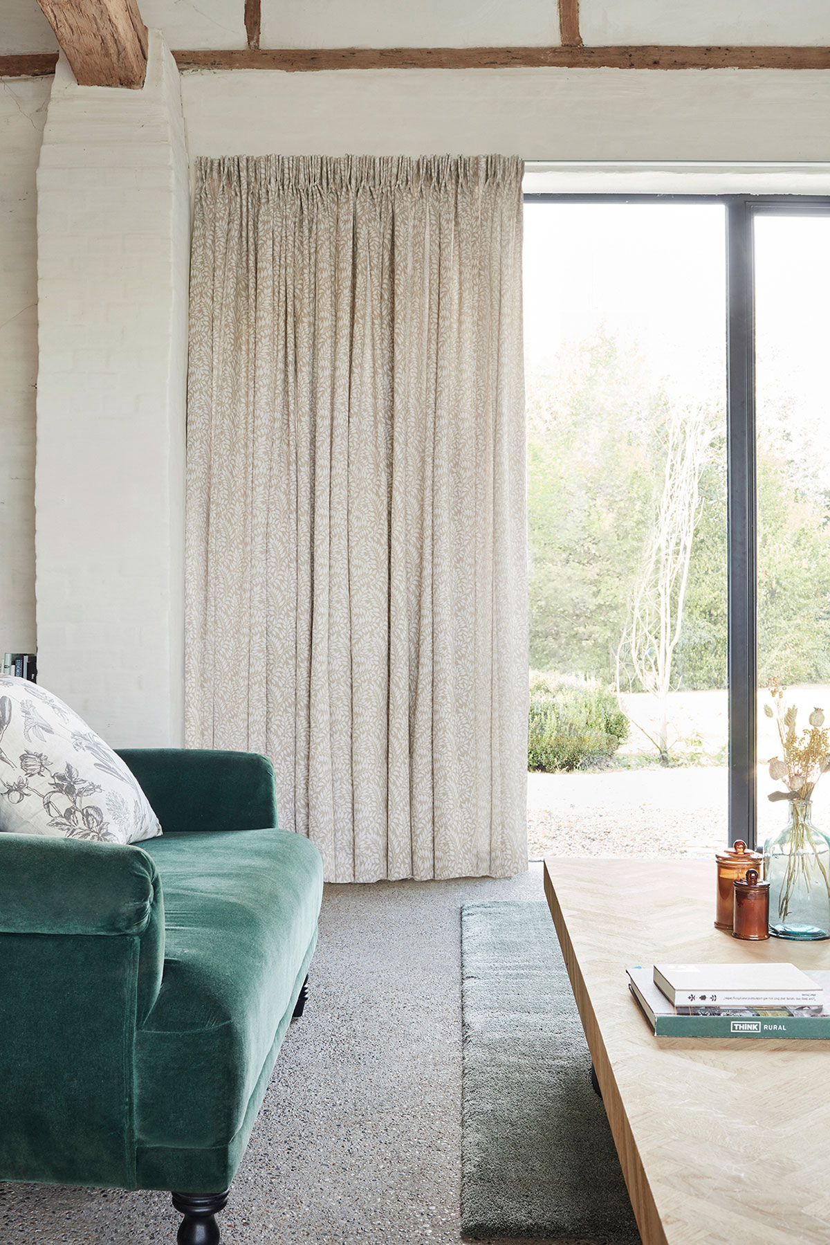 Rideaux Ashley Naturel Plis piqué flamand