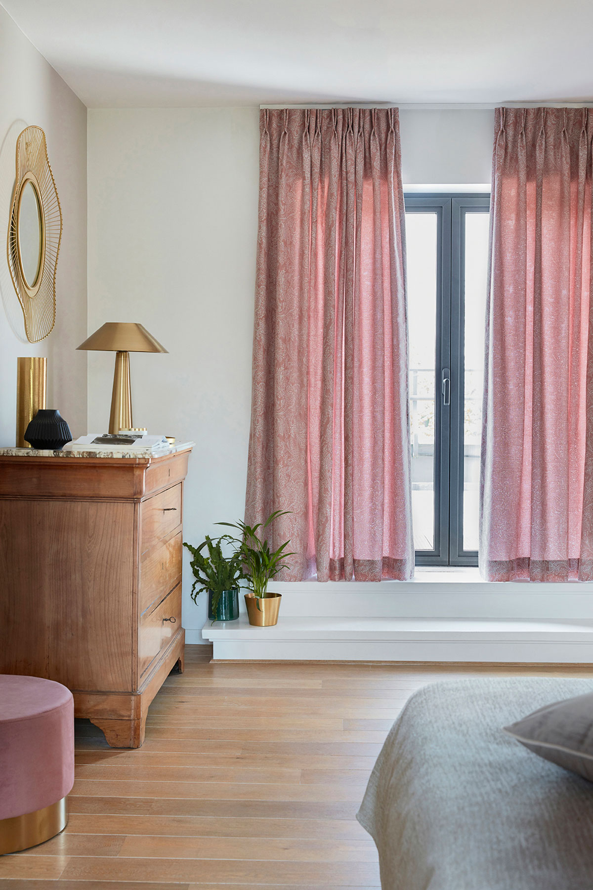 Rideaux Dorian Blush Plis piqué flamand