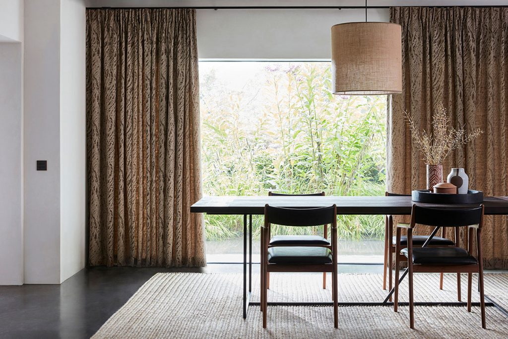 Rideaux Orest Dore Plis piqué flamand