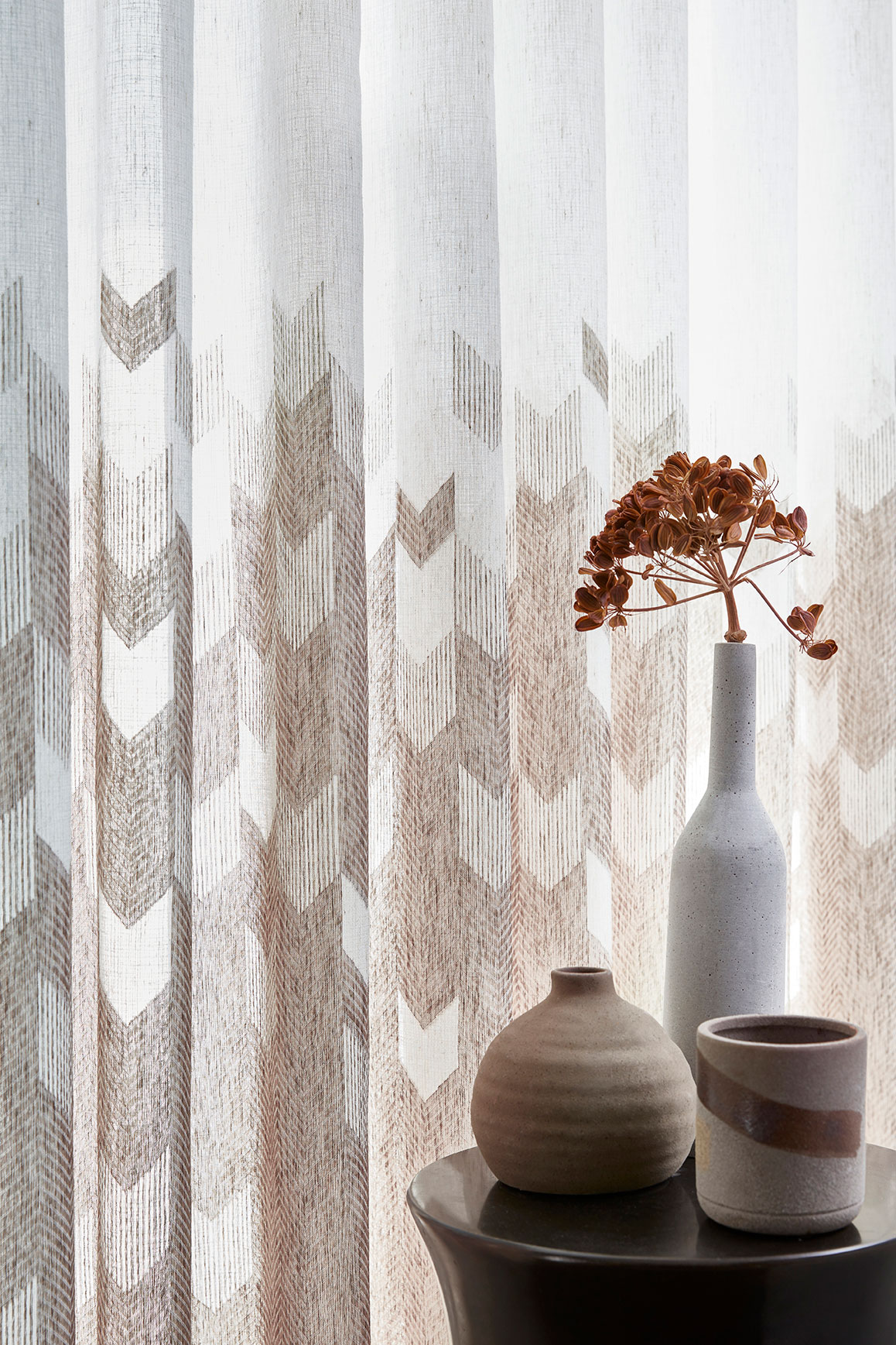 Voilage Kerouan Taupe Wave