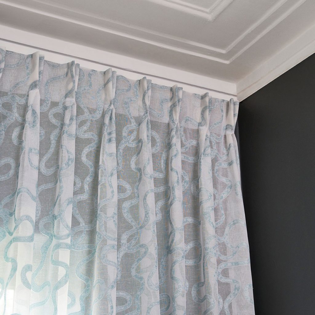 Voilage Rachelle Emeraude plis piqué flamand