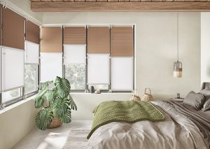 Store plissé doupli 2 en 1 chambre